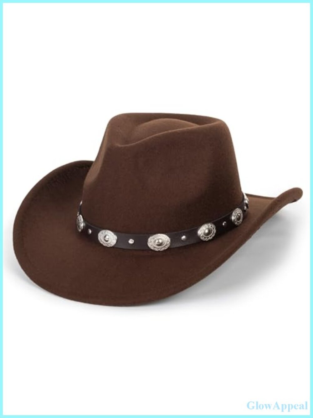 Felt Western Cowboy Hat with Belt Buckle for Women Men